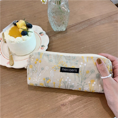 Penālis Izšūšana Penālis Tiger Kawaii Estuche Estojo Escolar Kancelejas preces jauks maisiņš Pochita uzglabāšanas soma Trousse Scolaire