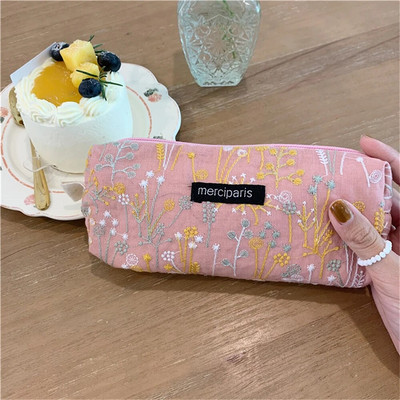 Penālis Izšūšana Penālis Tiger Kawaii Estuche Estojo Escolar Kancelejas preces jauks maisiņš Pochita uzglabāšanas soma Trousse Scolaire