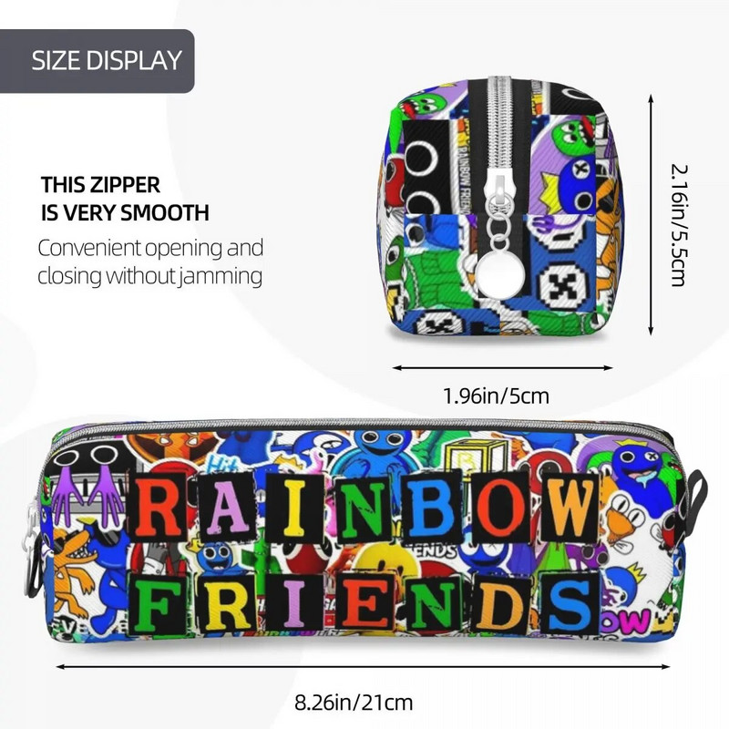 Rainbow Friends pliiatsid Moemäng Värviline pliiatsikott Tüdrukud Poisid Suure mahutavusega õpilastele Koolikinke pliiatsid