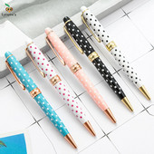 1 Pieces Creative Dot Γυναικείο στυλό Business Metal Office Rotate Pens Σχολική επιστολή Είδη γραφείου
