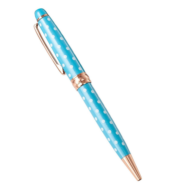 1 Pieces Creative Dot Γυναικείο στυλό Business Metal Office Rotate Pens Σχολική επιστολή Είδη γραφείου