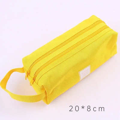 Μολυποθήκες Μεγάλης χωρητικότητας Απλές πάνινες τσάντες διπλής στρώσης για κορίτσια Σχολικές προμήθειες γραφική ύλη