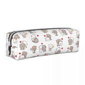 Virsiku ja Goma kassi pliiatsiümbris Armas multifilm Mocha Mochi pliiatsikarbis kotid Tüdruk Poiss Suure mahutavusega Õpilastele Koolikingitused Pliiatsid