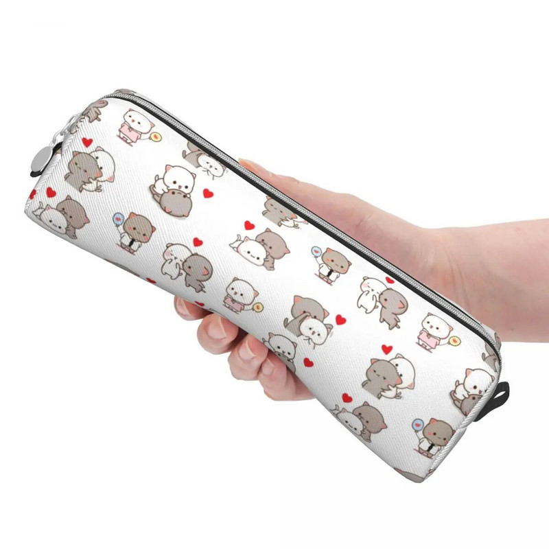 Virsiku ja Goma kassi pliiatsiümbris Armas multifilm Mocha Mochi pliiatsikarbis kotid Tüdruk Poiss Suure mahutavusega Õpilastele Koolikingitused Pliiatsid