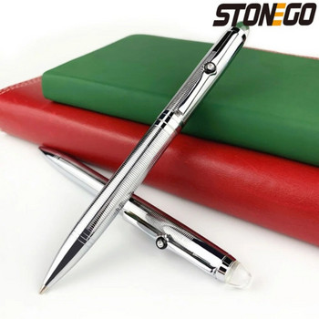 STONEGO Луксозна изцяло метална завъртаща се химикалка с висококачествени бизнес офиси, училищни конференции, канцеларски материали, консумативи за писане