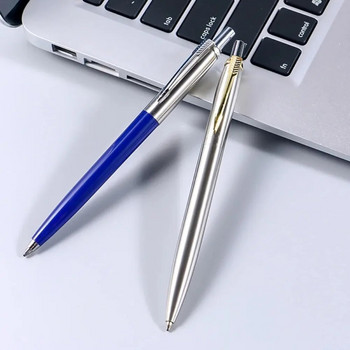 Химикалки с класически дизайн Търговска метална химикалка Луксозна преносима въртяща се автоматична химикалка Изискан инструмент за писане