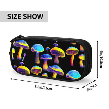 Χαριτωμένα Psychedelic Magic Mushrooms Μολυβοθήκες για κορίτσια Αγόρια Προσαρμοσμένη Μεγάλη Αποθηκευτική Τσάντα για στυλό Σχολικά αξεσουάρ