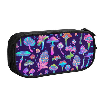 Сладки психеделични вълшебни гъби, калъфи за моливи за момичета, момчета, персонализирана голяма чанта за съхранение, кутия за химикалки, училищни аксесоари