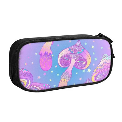 Сладки психеделични вълшебни гъби, калъфи за моливи за момичета, момчета, персонализирана голяма чанта за съхранение, кутия за химикалки, училищни аксесоари