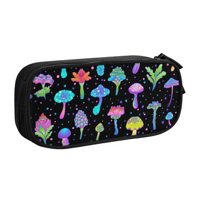 Сладки психеделични вълшебни гъби, калъфи за моливи за момичета, момчета, персонализирана голяма чанта за съхранение, кутия за химикалки, училищни аксесоари
