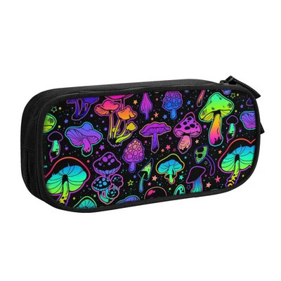 Сладки психеделични вълшебни гъби, калъфи за моливи за момичета, момчета, персонализирана голяма чанта за съхранение, кутия за химикалки, училищни аксесоари