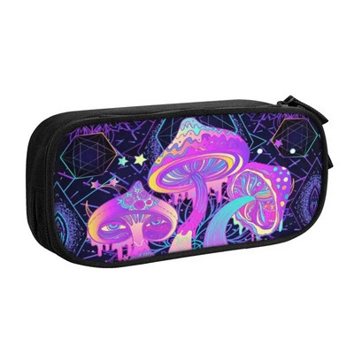 Сладки психеделични вълшебни гъби, калъфи за моливи за момичета, момчета, персонализирана голяма чанта за съхранение, кутия за химикалки, училищни аксесоари
