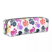 Krāsainas kaķa ķepas dzīvnieku apdrukas Penāļi Leoparda pildspalvu turētājs Somas Meitene Zēns Liela glabātuve Skolēni Skolas kosmētikas zīmuļi