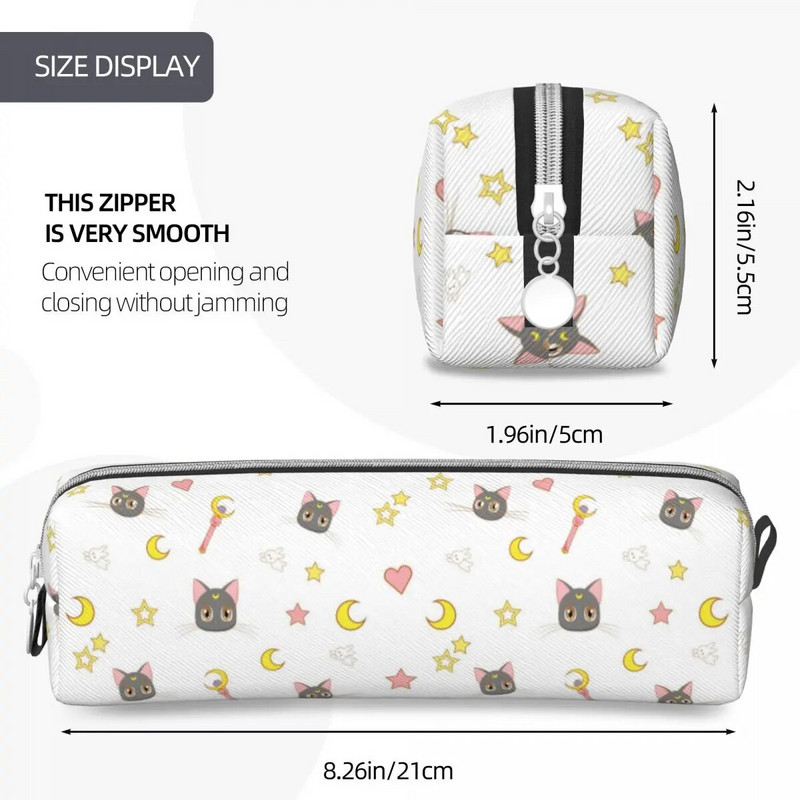 Anime Moon kassi pliiatsikarbid Armsad armsad multifilmi pliiatsikarp kotid tüdrukud poisid suur panipaik õpilastele kooli kosmeetika pliiatsikarp