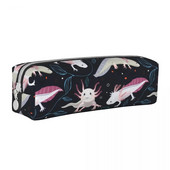 Drăguț Axolotl Caseta de creion Salamander Animal Creion Box Suport stilou pentru student Genți mari de depozitare Student școală fermoar Papetarie