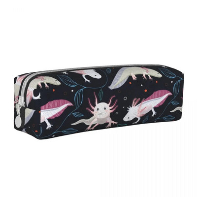 Drăguț Axolotl Caseta de creion Salamander Animal Creion Box Suport stilou pentru student Genți mari de depozitare Student școală fermoar Papetarie