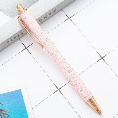 1 gabals jaukas zelta rozes lodīšu pildspalvas metāla kancelejas preces