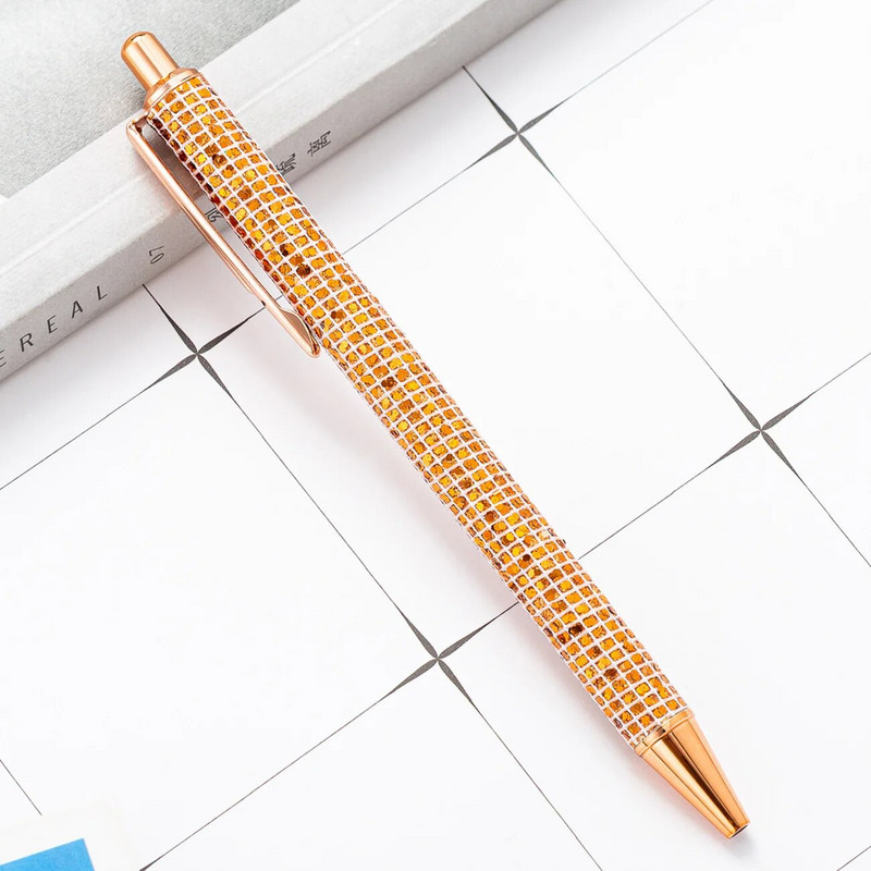 1 gabals jaukas zelta rozes lodīšu pildspalvas metāla kancelejas preces