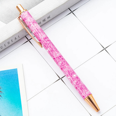 1 gabals Lytwtw lodīšu pildspalva, radoša daudzkrāsaina mīlestības pildspalva, metāla kancelejas piederumi skolas kancelejas piederumi