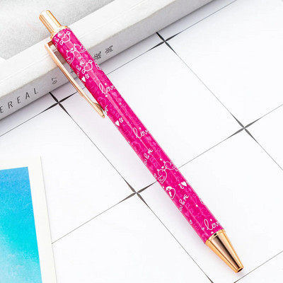 1 gabals Lytwtw lodīšu pildspalva, radoša daudzkrāsaina mīlestības pildspalva, metāla kancelejas piederumi skolas kancelejas piederumi