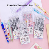 6gab/komplekts karikatūra 0,5mm zila nospiežama dzēšama gēla pildspalva maģiska berze Viegli dzēšama pildspalva radošās skolas studentu rakstāmpiederumi