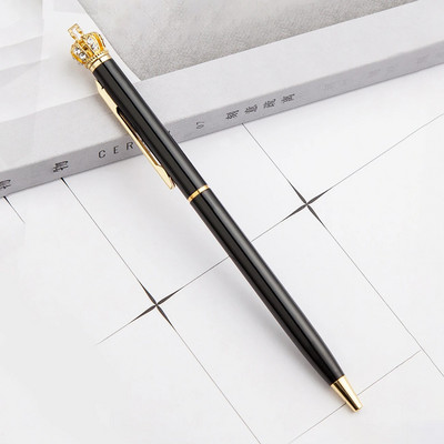 Ellen Brook 1 Gb Skaista kristāla spīdīga metāla kroņa lodīšu pildspalva Interesanti bumbu skolas biroja kancelejas piederumi