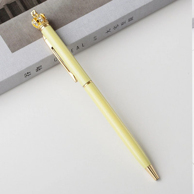 Ellen Brook 1 Gb Skaista kristāla spīdīga metāla kroņa lodīšu pildspalva Interesanti bumbu skolas biroja kancelejas piederumi