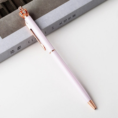 Ellen Brook 1 Gb Skaista kristāla spīdīga metāla kroņa lodīšu pildspalva Interesanti bumbu skolas biroja kancelejas piederumi