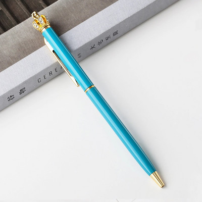 Ellen Brook 1 Gb Skaista kristāla spīdīga metāla kroņa lodīšu pildspalva Interesanti bumbu skolas biroja kancelejas piederumi