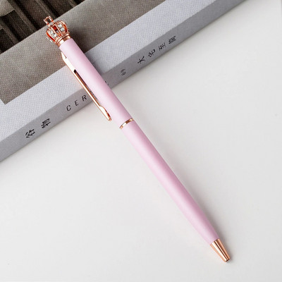 Ellen Brook 1 Gb Skaista kristāla spīdīga metāla kroņa lodīšu pildspalva Interesanti bumbu skolas biroja kancelejas piederumi