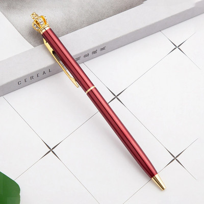 Ellen Brook 1 Gb Skaista kristāla spīdīga metāla kroņa lodīšu pildspalva Interesanti bumbu skolas biroja kancelejas piederumi