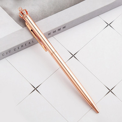 Ellen Brook 1 Gb Skaista kristāla spīdīga metāla kroņa lodīšu pildspalva Interesanti bumbu skolas biroja kancelejas piederumi