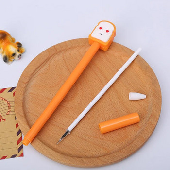 4 τμχ Lytwtw\'s Cute Kawaii Creative Fast Food School Stationery Gel στυλό Γλυκό υπέροχο Funny Fries Popcorn Bread Pizza Pen