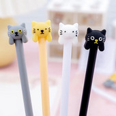 1 bucată Lytwtw's Pixuri cu cerneală cu gel de pisică de desene animate drăguțe de desene animate Kawaii Papetarie de birou Rechizite școlare Pix cu gel