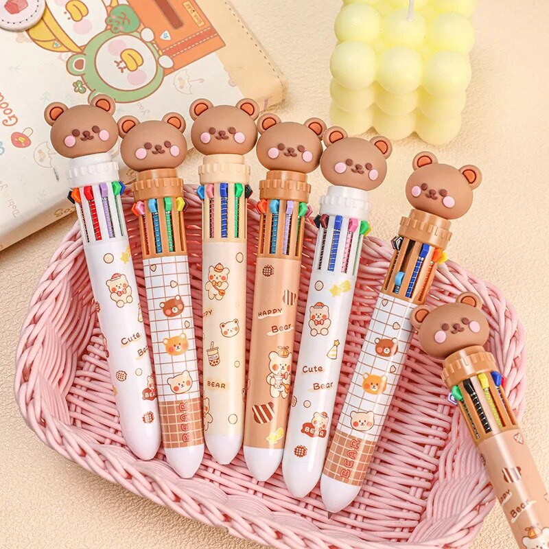 Kawaii Pig Bear Gel Pen School Προμήθειες Γραφείου Χαρτικά Δώρο 0,35 χιλιοστών Μπλε Μαύρο Μελάνι Κορεατικά Χαρτικά