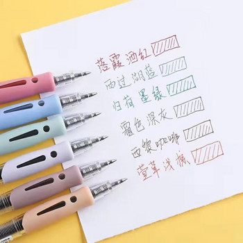 Macaron 6 Color Press Gel Στυλό έγχρωμο μελάνι 0,5mm στυλό για σχολική υπογραφή γραφείου Γράψιμο χαρτικών δώρων