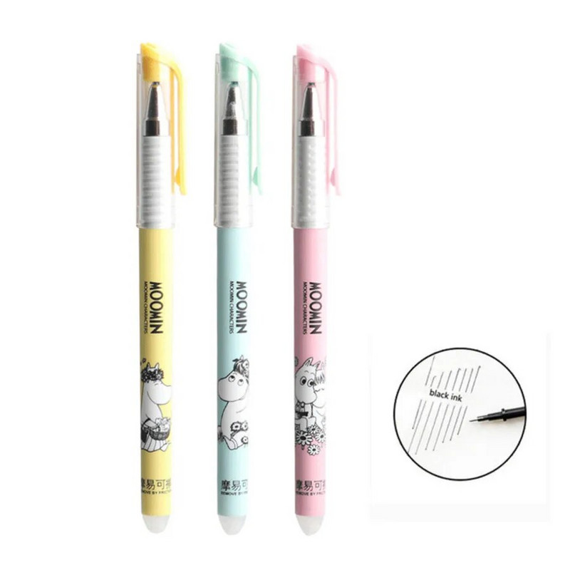 3 τεμ/σετ Σετ 0,38 χιλιοστών Starry Sky Erasable στυλό για μαύρο μπλε μελάνι Γράψιμο χαριτωμένα τζελ στυλό Kawaii Σχολικά προμήθειες γραφείου Παιδική γραφική ύλη