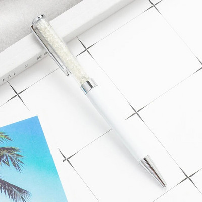 Krištoliniai rašikliai Deimantiniai tušinukai Kanceliarinės prekės ritininis tušinukas Naujovė Moterims Dovanos Mokykliniai Biuro reikmenys Rožinio aukso