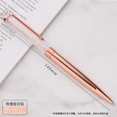 Krištoliniai rašikliai Deimantiniai tušinukai Kanceliarinės prekės ritininis tušinukas Naujovė Moterims Dovanos Mokykliniai Biuro reikmenys Rožinio aukso