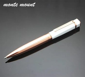 Висококачествена изцяло метална диамантена химикалка от розово злато, месингова химикалка за писане на подаръци, канцеларски материали, училищна, офисна, гелова писалка