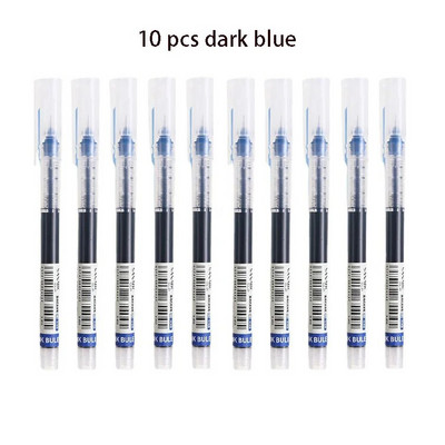 10 Χρώματα Straight υγρό Gel στυλό Γρήγορο στέγνωμα Μεγάλης χωρητικότητας Πολύχρωμα Gel στυλό 0,5mm Rollerball Στυλό Σχολικό Γραφείο