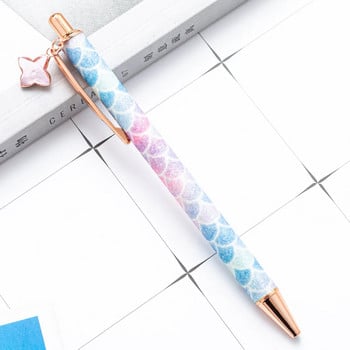 1 τεμάχιο χαριτωμένο τετράφυλλο κρεμαστό κόσμημα στυλό μεταλλικό επιστολόχαρτο