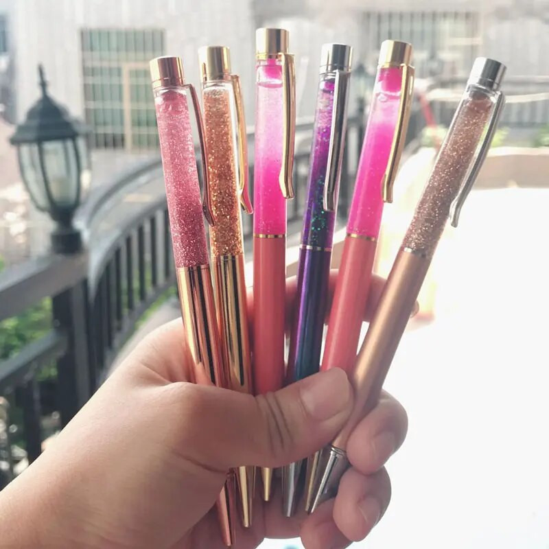 Kaunis metallist pastapliiats Luksuslik kvaliteetne kullast fooliumiga pastapliiats kirjatarvete koolitarvete kirjutamiseks