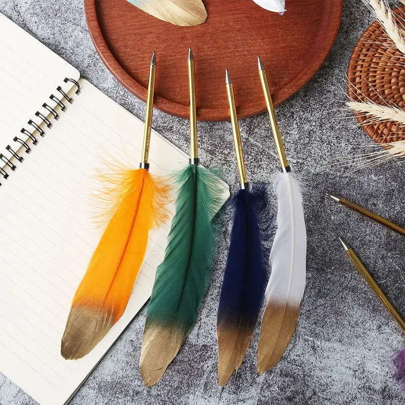 Izsmidzināms zelta spalvu pildspalvas lodīšu pildspalvas rakstīšanas rīks Ziemassvētku dāvanu kāzu paraksta pildspalvas kancelejas piederumi Skolas biroja piederumi