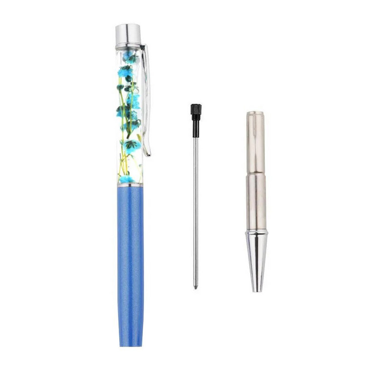 Radoša lodīšu pildspalva Metāla lodīšu pildspalvas Biroja piederumi Rose Golden Rose Gold Pens Dynamic Liquid Flower Pens