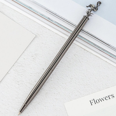 Ellen Brook 1 vnt flamingo tušinukas rožinis auksinis vestuvinis metalinis varinis rašiklis, raštinės reikmenys mokykloms