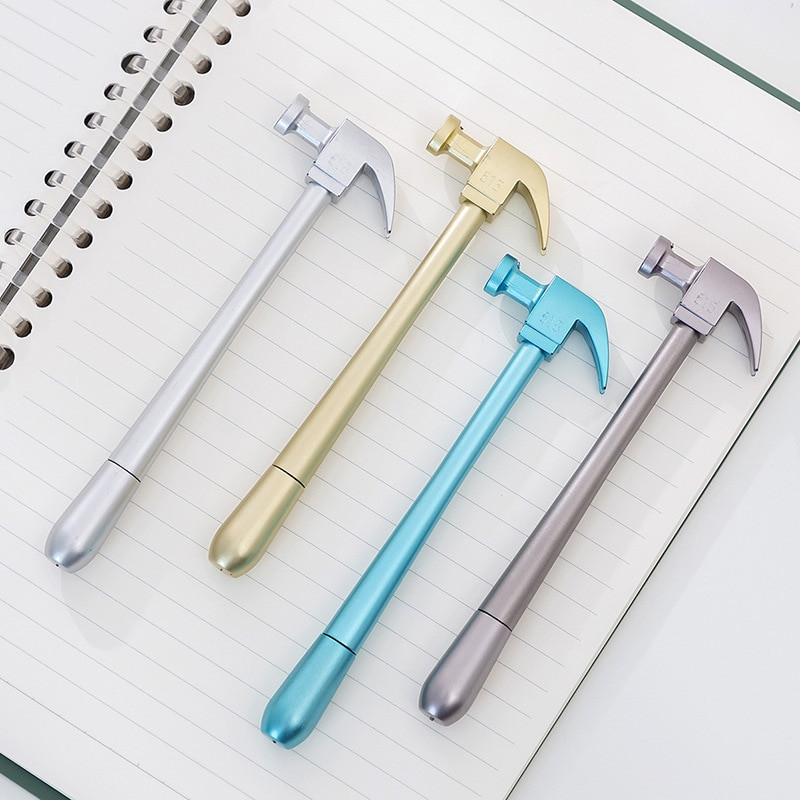 Creative Simulation Hammer Gel Pen Stationery Learning Shool Office Stationery Gift Graffiti Writing Graffiti Metal Signature Pen
