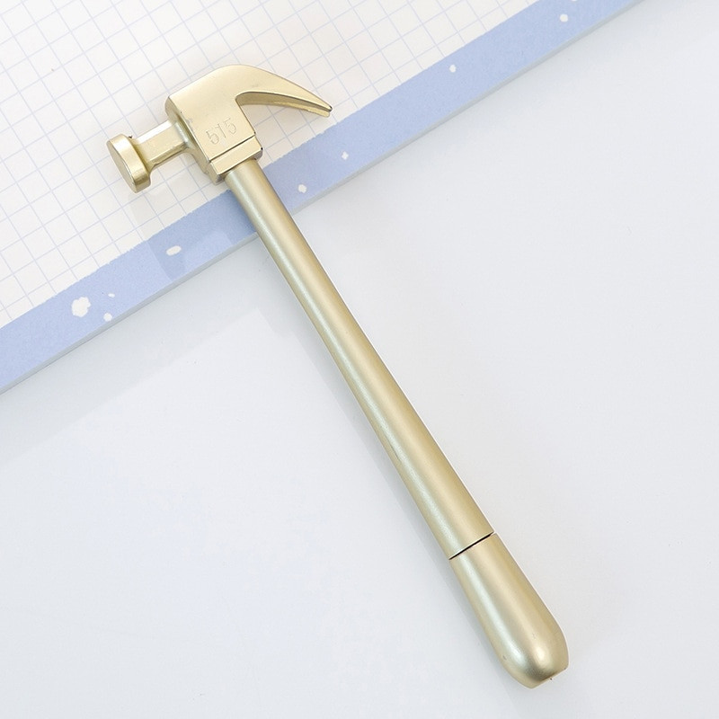 Creative Simulation Hammer Gel Pen Stationery Learning Shool Office Stationery Gift Graffiti Writing Graffiti Metal Signature Pen