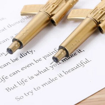 Гелова писалка във формата на картечница, сладък подарък за ученик, писалка на водна основа, особена писалка с подпис