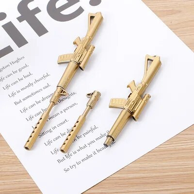 Ložmetēja formas gēla pildspalva, jauka studentu dāvana, pildspalva uz ūdens bāzes, savdabīga paraksta pildspalva